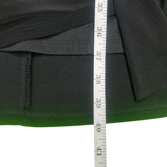 Evan Picone Women's Black Twisted Ruched Front V-Neck Wrap Dress Cocktail 12 - Picture 10 of 11